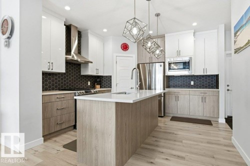 8018 Kiriak Link, Edmonton, AB - Indoor Photo Showing Kitchen With Upgraded Kitchen