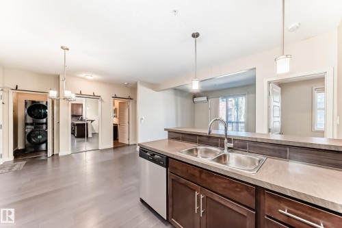 230 308 Ambleside Link Link, Edmonton, AB - Indoor Photo Showing Kitchen With Double Sink