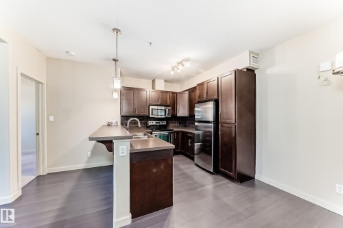 230 308 Ambleside Link Link, Edmonton, AB - Indoor Photo Showing Kitchen With Double Sink