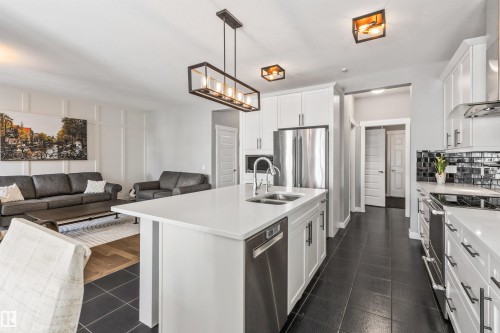 3087 Carpenter Landing, Edmonton, AB - Indoor Photo Showing Kitchen With Double Sink With Upgraded Kitchen