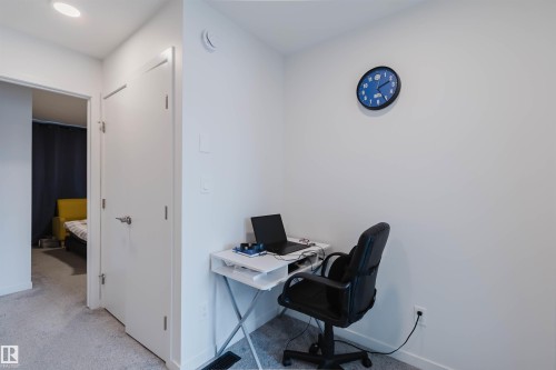 Recessed ceiling lighting, white walls, and light gray carpeting define this interior space - 3288 Keswick Way, Edmonton, AB - Indoor Photo Showing Office