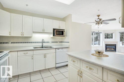 114 17150 94A Ave, Edmonton, AB - Indoor Photo Showing Kitchen With Double Sink