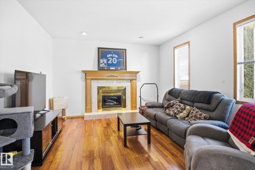 7220 157 Avenue, Edmonton, AB - Indoor Photo Showing Living Room With Fireplace