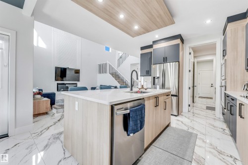 3729 42 Avenue, Beaumont, AB - Indoor Photo Showing Kitchen With Upgraded Kitchen