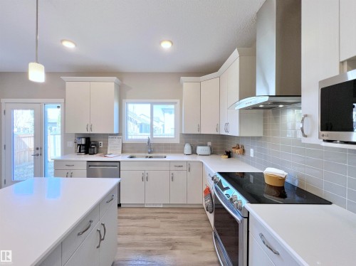 17828 9 Avenue, Edmonton, AB - Indoor Photo Showing Kitchen With Double Sink