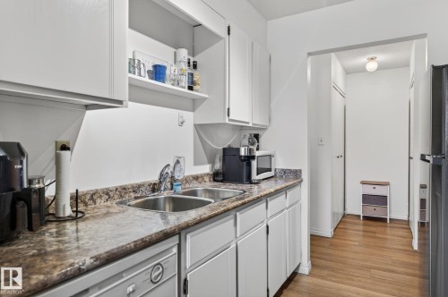 301 7203 171 Street, Edmonton, AB - Indoor Photo Showing Kitchen With Double Sink
