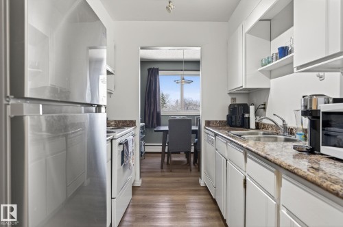 301 7203 171 Street, Edmonton, AB - Indoor Photo Showing Kitchen With Double Sink