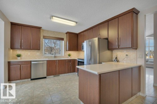 158 Rhatigan Road E, Edmonton, AB - Indoor Photo Showing Kitchen With Stainless Steel Kitchen