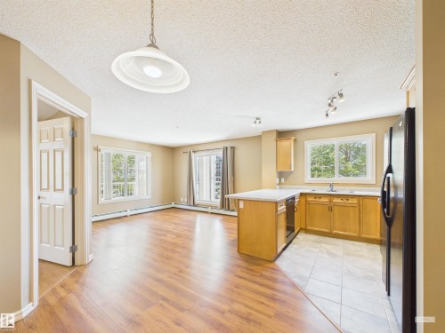 208 4403 23 Street, Edmonton, AB - Indoor Photo Showing Kitchen With Double Sink