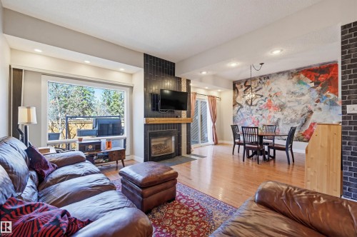 139 Wolf Willow Crescent, Edmonton, AB - Indoor Photo Showing Living Room With Fireplace
