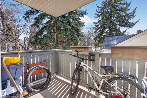 South Facing Patio - 211 10838 108 Street, Edmonton, AB - Outdoor With Deck Patio Veranda