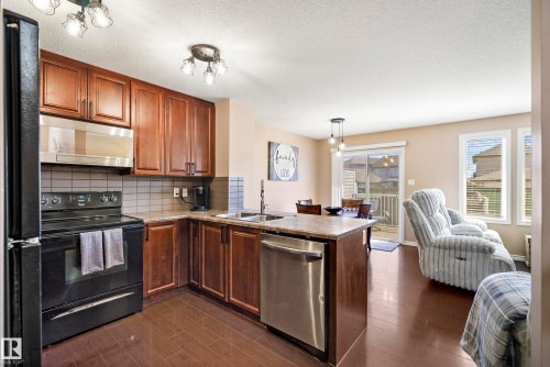 9 9231 213 Street, Edmonton, AB - Indoor Photo Showing Kitchen With Double Sink