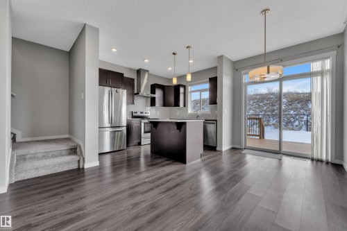 8781 Carson Way, Edmonton, AB - Indoor Photo Showing Kitchen With Stainless Steel Kitchen With Upgraded Kitchen