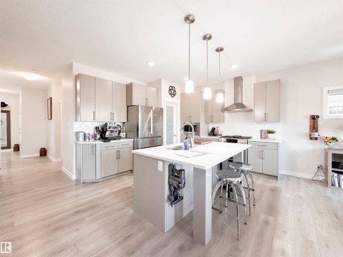 103 Joyal Way, St. Albert, AB - Indoor Photo Showing Kitchen With Upgraded Kitchen
