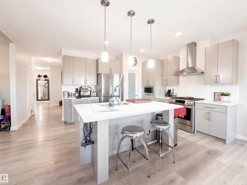 103 Joyal Way, St. Albert, AB - Indoor Photo Showing Kitchen With Upgraded Kitchen
