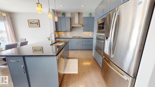 619 Hudson Road, Edmonton, AB - Indoor Photo Showing Kitchen With Upgraded Kitchen