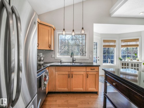 160 Carlson Close, Edmonton, AB - Indoor Photo Showing Kitchen With Stainless Steel Kitchen