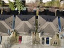Aerial perspective showcasing multiple properties, each featuring brown shingle roofing and individual driveways - 97 2021 Grantham Crest, Edmonton, AB  - Outdoor 