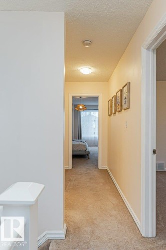 A well-lit hallway with neutral carpeting and light-colored walls - 2828 21 Avenue, Edmonton, AB - Indoor Photo Showing Other Room