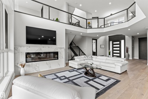 4810 Knight Crescent, Edmonton, AB - Indoor With Fireplace