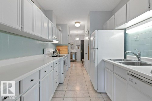 202 9809 110 Street, Edmonton, AB - Indoor Photo Showing Kitchen With Double Sink