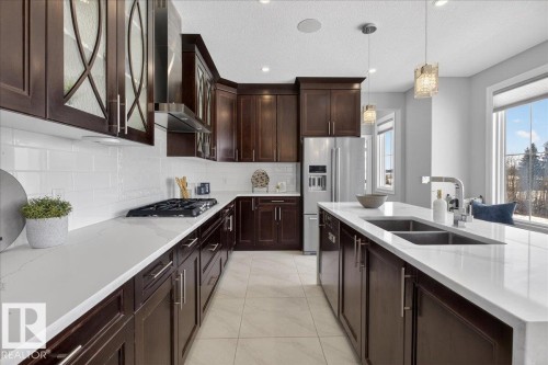 1380 Graydon Hill Way, Edmonton, AB - Indoor Photo Showing Kitchen With Double Sink With Upgraded Kitchen