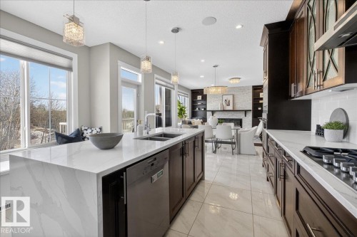 1380 Graydon Hill Way, Edmonton, AB - Indoor Photo Showing Kitchen With Double Sink With Upgraded Kitchen