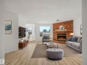 4103 28 Avenue, Edmonton, AB  - Indoor Photo Showing Living Room With Fireplace 