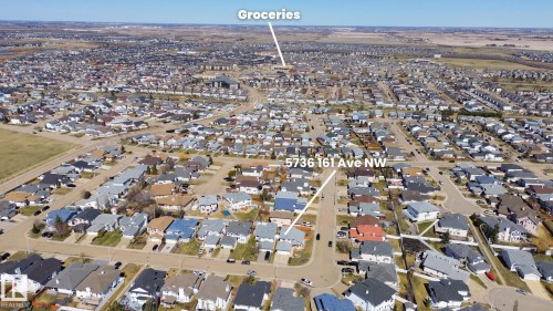 Expansive aerial perspective showcasing a residential development - 5736 161 Avenue, Edmonton, AB - Outdoor With View