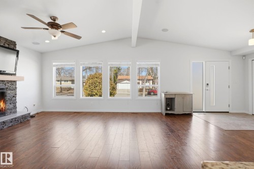 30 Afton Crescent, St. Albert, AB - Indoor Photo Showing Living Room With Fireplace