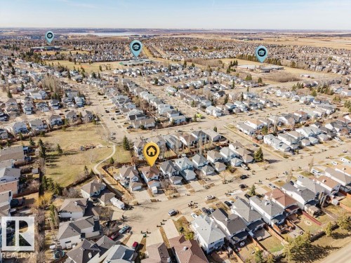 Residential neighborhood featuring single-family homes with pitched roofs - 7 Doucette Place, St. Albert, AB - Outdoor With View