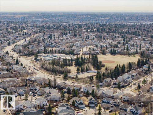 Expansive aerial perspective showcasing a residential area with numerous detached properties - 7 Doucette Place, St. Albert, AB - Outdoor With View