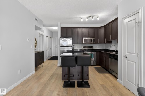 202 9819 104 Street, Edmonton, AB - Indoor Photo Showing Kitchen With Upgraded Kitchen