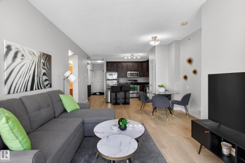 202 9819 104 Street, Edmonton, AB - Indoor Photo Showing Living Room