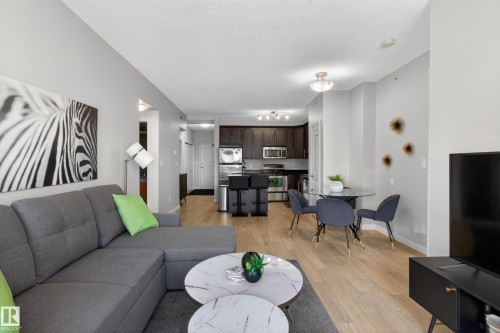 202 9819 104 Street, Edmonton, AB - Indoor Photo Showing Living Room