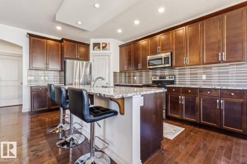 21912 97 Avenue, Edmonton, AB - Indoor Photo Showing Kitchen With Stainless Steel Kitchen With Upgraded Kitchen