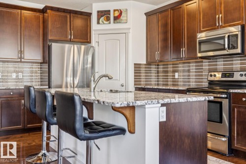 21912 97 Avenue, Edmonton, AB - Indoor Photo Showing Kitchen With Stainless Steel Kitchen With Upgraded Kitchen