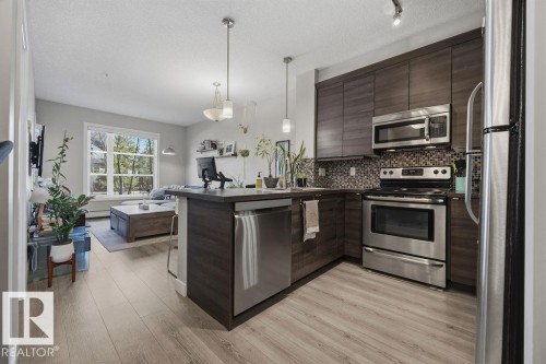 108 2588 Anderson Way, Edmonton, AB - Indoor Photo Showing Kitchen With Stainless Steel Kitchen With Upgraded Kitchen