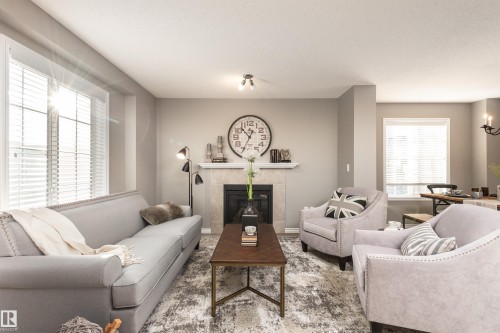 69 20 Augustine Crescent, Sherwood Park, AB - Indoor Photo Showing Living Room With Fireplace