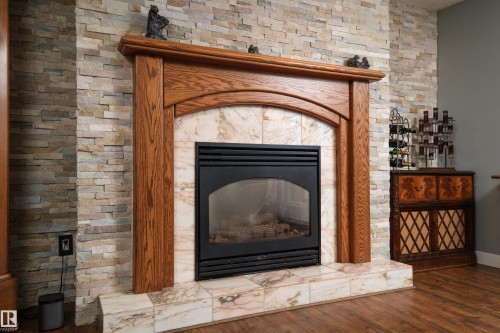 17828 91 Street, Edmonton, AB - Indoor Photo Showing Living Room With Fireplace