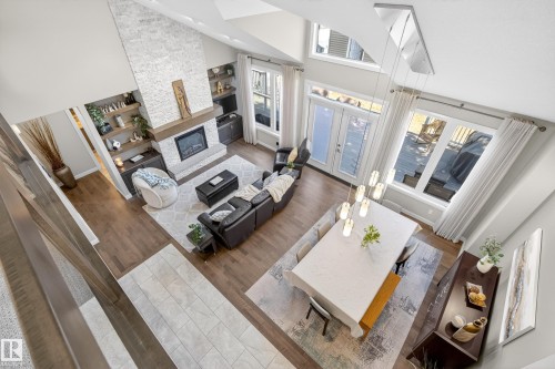 9245 87 Street, Edmonton, AB - Indoor Photo Showing Other Room With Fireplace