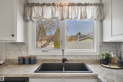 4410 42B Avenue, Leduc, AB - Indoor Photo Showing Kitchen With Double Sink