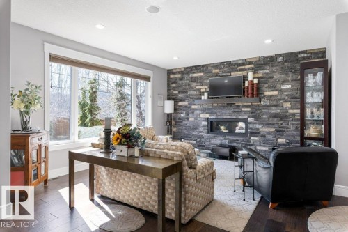 72 Enchanted Way N, St. Albert, AB - Indoor Photo Showing Other Room With Fireplace