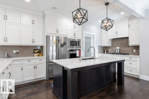 72 Enchanted Way N, St. Albert, AB - Indoor Photo Showing Kitchen With Upgraded Kitchen