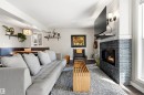 10916 60 Avenue, Edmonton, AB  - Indoor Photo Showing Living Room With Fireplace 