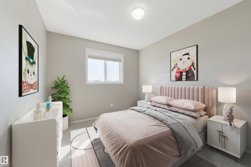Bedroom 2- virtually staged - 2923 30 Street, Edmonton, AB - Indoor Photo Showing Bedroom