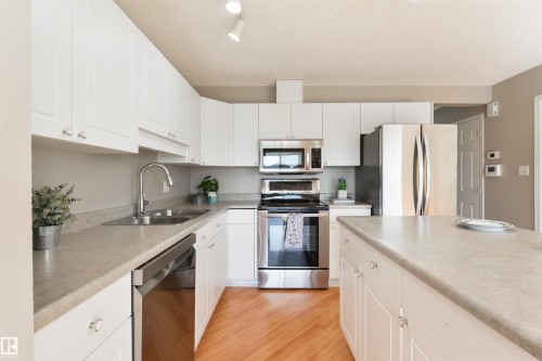 2923 30 Street, Edmonton, AB - Indoor Photo Showing Kitchen With Double Sink