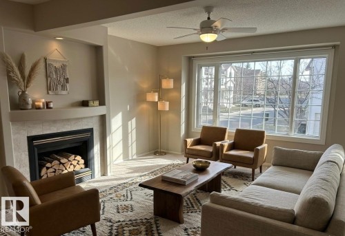 50 9630 176 Street, Edmonton, AB - Indoor Photo Showing Living Room With Fireplace