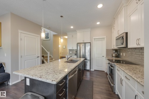 12228 176 Avenue, Edmonton, AB - Indoor Photo Showing Kitchen With Double Sink With Upgraded Kitchen