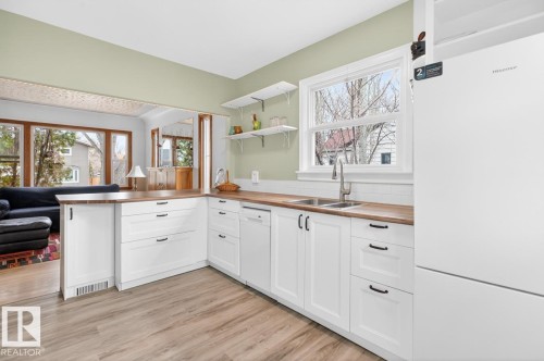 12130 60 Street, Edmonton, AB - Indoor Photo Showing Kitchen With Double Sink